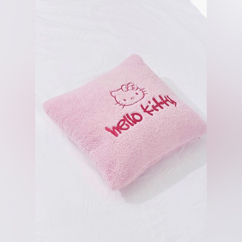 Embroidered Hello Kitty Throw Pillow - Picture 3 of 4